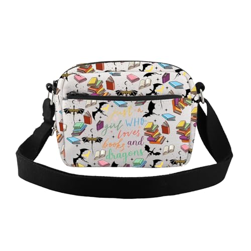 FW Inspired Crossbody Bag Books and Dragons Lover Gift Dragon Rider Fans Small Crossbody Purse Bookish Merchandise