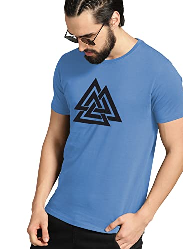 Image of ADRO 100% Cotton Lycra Tshirts for Men Combo Pack of 3 | Regular Fit | Printed T Shirt | Round Neck Half Sleeve| Mens Tshirts