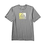 REEF-Logo vorne in der Mitte Reef Kurzärmliges Rashguard für Herren, Rodeo/Quiet Shade, Medium