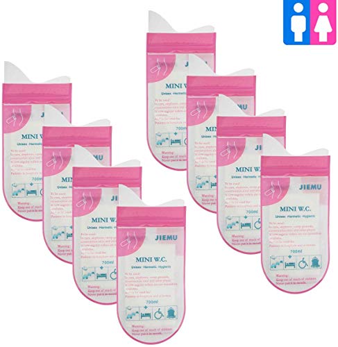 COITEK Einweg-Urinbeutel, 8 Stück Camping Pee Bags, Einweg-Urinal, Erbrochenbeutel für Reisen, Urinal, Toilette, Stau, Notfall, tragbare Bienentasche, Herren, Frauen, Patienten Cover