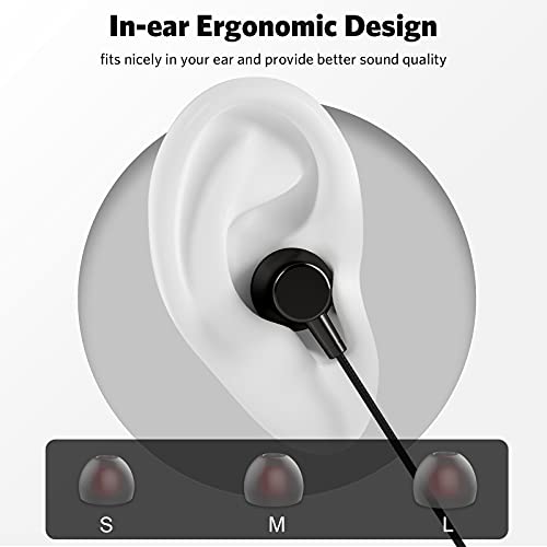 USB C Headphone, COOYA USB Type C Earphones Wired Earbuds Magnetic Noise Canceling in-Ear Headset with Microphone for… - Image 7