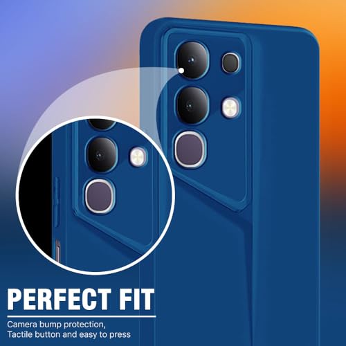 Image of WOW IMAGINE Slim Back Cover for Vivo T4x 5G | iQoo Z10x 5G | Vivo Y31 Pro 5G | Blade Series Ultra Case with Lightweight Design | Camera Protection | Soft Matte Silicone Flexible Mobile Case - Blue