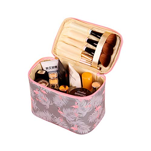 NCBH Makeup Bag Light Blue Flamingo Brush Organizer Travel Accessories