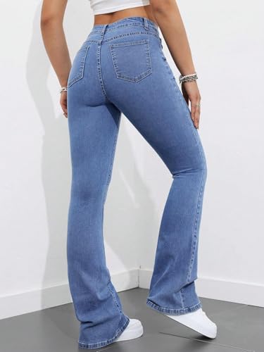 Image of KOTTY Women's Flared Jeans|High Waist Bootcut|Wide Leg|Bell Bottom Denim for Trendy & Comfortable Fit