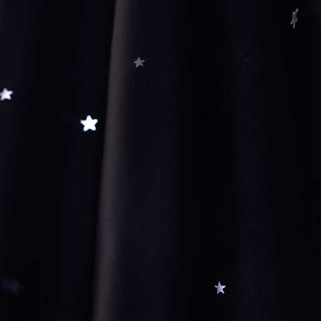 Simpatica Tenda a baldacchino Princess Hollow Stars Nera a 4 Angoli con Decorazione per Camera da Letto Come Cielo Stellato per Adulti, Ragazze, Ragazzi, Letto a baldacchino per Bambini (NER