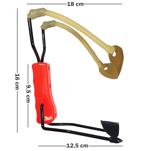 Atiradeira Estilingue Profissional Com Apoio De Braço Pulso Caça Camping Pesca (Preto)