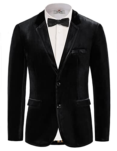 Costume velours homme haut de gamme veste Noël noire smoking de cérémonie taille L