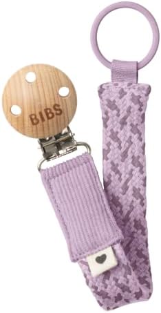 BIBS Paci Braid. Pacifier String. Organic Cotton. Danish Design, OneSize (0-36 Months), Mustard/Ivory/Cloud