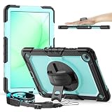 Timecity Case for Samsung Galaxy Tab A11+ Plus / A9+ Plus 11 Inch - Heavy Duty Protective Cover with Screen Protector, Rotating Stand, Shoulder Strap & Pencil Holder | Kids-Friendly (Blue)
