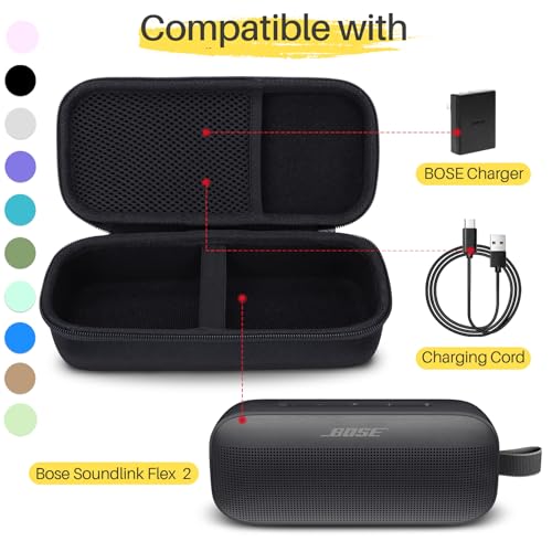 Image of Lebakort Hard Case Compatible with Bose SoundLink Flex 2nd Gen /Bose SoundLink Flex Portable Speaker, Stone Blue Case
