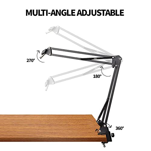 N-S Podcast Equipment Bundle Condenser Microphone Kit With Two Live Sound Card,Adjustable Mic Suspension Scissor Arm, Metal Shock Mount And Double-Layer Pop Filter For Studio Recording & Broadcasting thumb #7