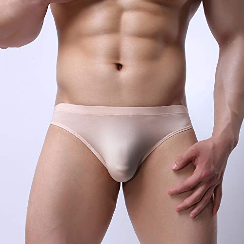 Sexy Smooth Low Waist Seamless Men Underwear Thin Underpants Ice Silk Briefs Mini Bikini2