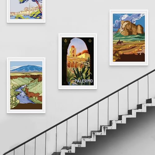 Picrit 27x40 inch Poster Frame 3 Pack, White Poster Frame, Display Poster 24 x 36 with Mat or 27 x 40 without Mat for Horizontal or Vertical Wall Mounting