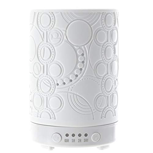 Difusor aromático eléctrico de porcelana con temporizador y luz LED miniatura 5