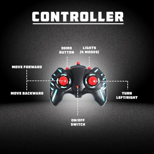 Image of Wembley Offroad Rechargeable Remote Control Car Toy for Boys | Monster Truck RC Car with 4 Headlight Modes | Lithium Battery | C-Type Charging | Remote Car for Kids Adult | Made in India - Black