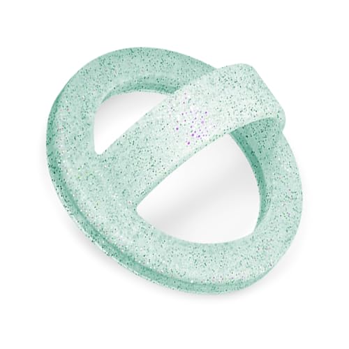 Magnetic Silicone Ring Grip Phone Holder Loop Grip Phone Holder Magnetic Phone Loop Magsafe Phone Grip Compatible with Magsafe for iPhone 16/15/14/13/12 Series (Green Sparkle)