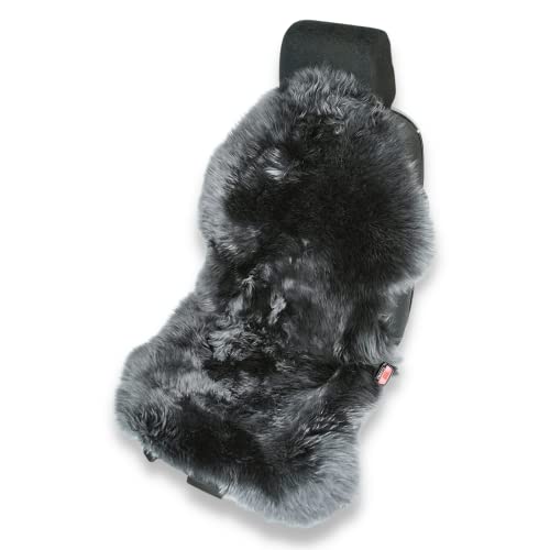 Hochwertige Autofell Sitzauflage für Ledersitz - Geeignet für Jede Jahreszeit - Einfache Montage - Universelle Passform - Sehr pflegeleicht - Made in Germany (Anthrazit) Cover