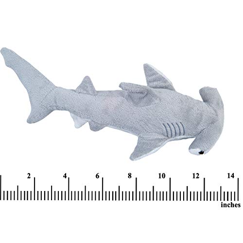 Image of Bedwina Stuffed Animal Sharks - Pack of 2 Large, 14 inch Mako & 13 inch Hammerhead Plush Shark Toys, Stuff Animals Toy, for Baby Toddlers & Kids