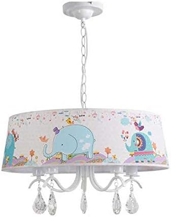 Modern Kids Chandelier Ceiling Pendant Light, CraftThink Children's Cartoon Elephant Decoration LED Chandelier Ceiling Light for Children's Room Bedroom Living Room Ceiling Lights-Size L