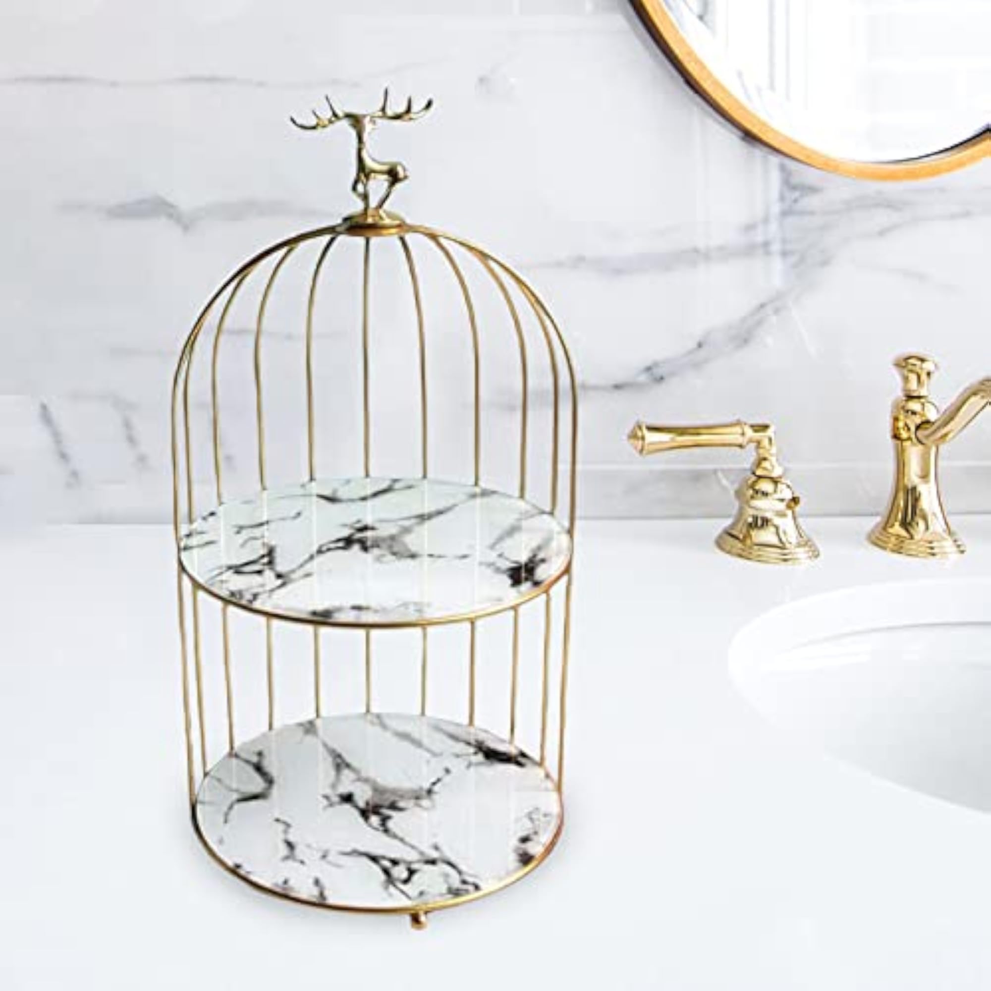 Bird Cage Makeup Organizer Lipstick Storage Rack