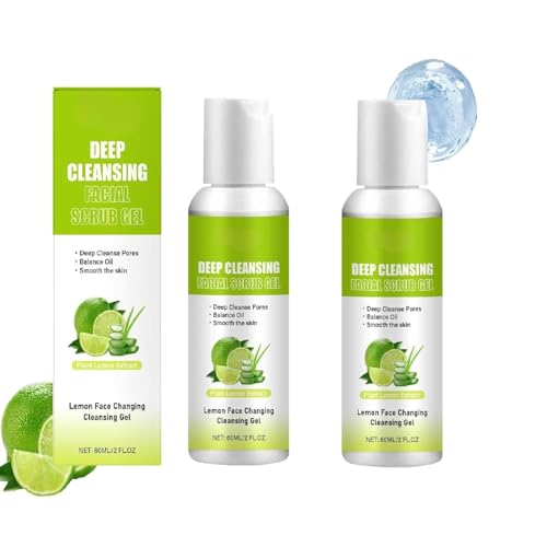 Gel nettoyant exfoliant au citron pour désincruster les pores en profondeur et lisser le visage