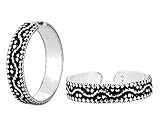 Handcrafted Silver Toe Ring for Women | Adjustable Pair of Toe Rings | Sterling Silver 925 | Handmad