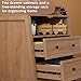 UbabyNest Changing Table Dresser with Foldable Tabletop, Baby Dresser with 2 Wide Drawers & Open Storage Space, Modern Diaper Changing Station, Perfect for Nursery, Natural Wood (Pad Not Included)