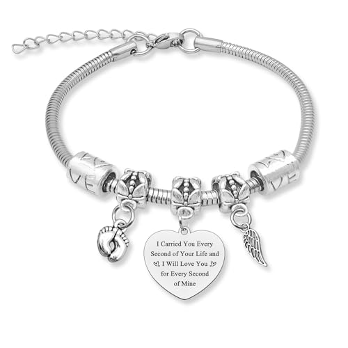 Infant Loss Memorial Gift for Mother Memorial Bangle Sympathy Gifts for Infant Loss Miscarriage Jewelry Memorial Gifts for Loss of Baby Remembrance Bangle Gifts for Women
