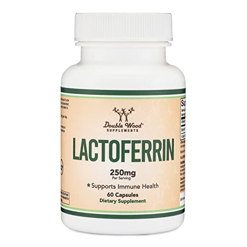 Lactoferrin 250Mg Per Serving (60 Capsules) Patented Bioferrin Lactoferrin - Superior Iron Supplement For Iron Deficiency And Immune Support By Double Wood Supplements #TOP3