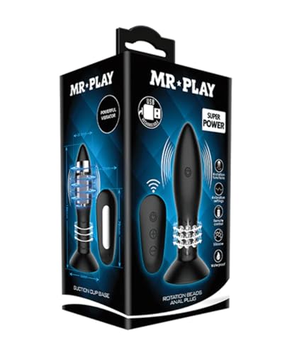 Mr. Play Plug anal Noir 13 x 5,6 x 3,6 cm