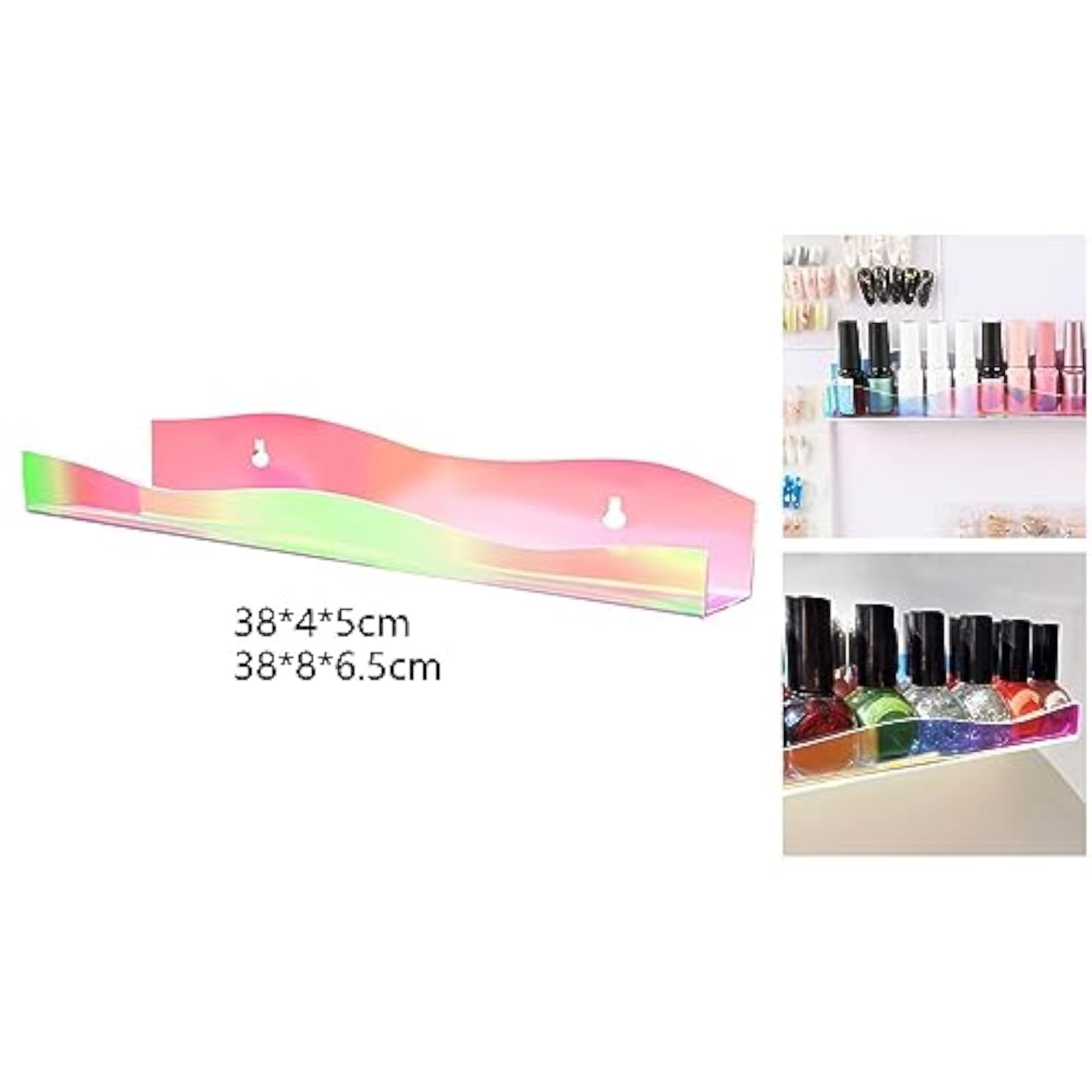 Acrylic Nail Polish Rack, Nail Polish Shelf Organizer