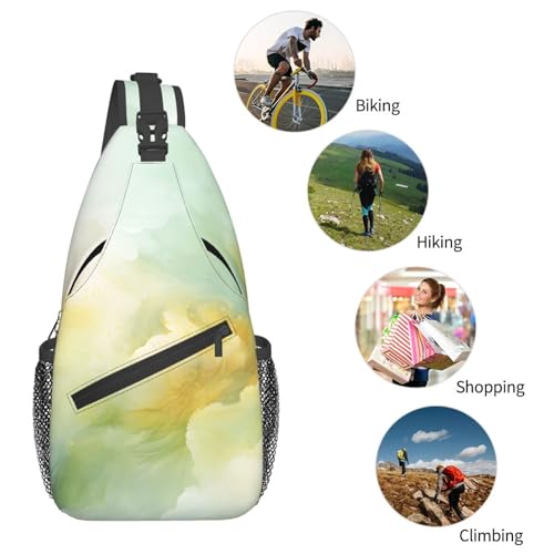 Morrales Sling Art Verde Amarillo Ajustable para Hombre y Mujer miniatura 6