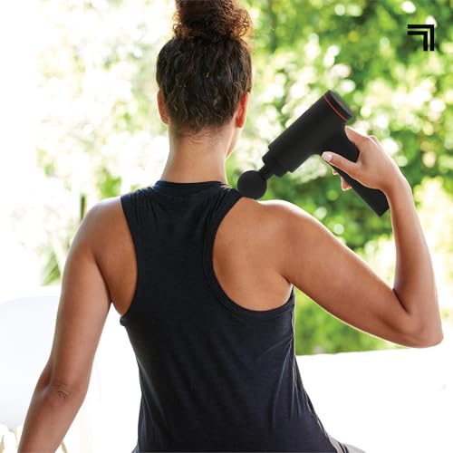 Image of Sharper Image Powerboost Sport Deep Tissue Percussion Massage Gun | Lightweight Portable Handheld Massager, Shoulder & Back Pain Relief, Muscle Recovery, Travel Essential, Gift for Men & Women