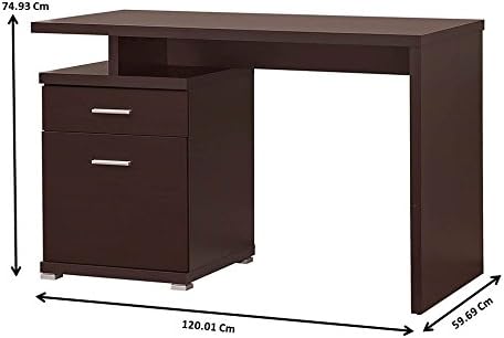Miniatura 3 de Coaster 800109 - Escritorio de oficina contemporáneo con cajón Cappuccino