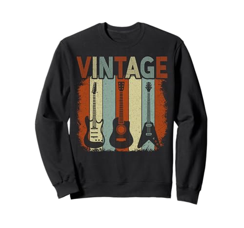 Vintage Guitar - Funny Guitar Lover Man Women Sudadera