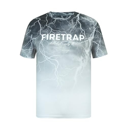 Image of Firetrap Mens Sub Regular Fit T-Shirt Night City - Dark Lightning - S