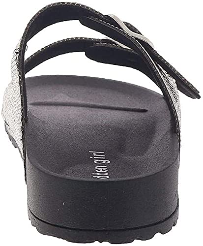 Madden Girl Women's Teddy Slide Sandal, Black Multi, 7 #TOP1