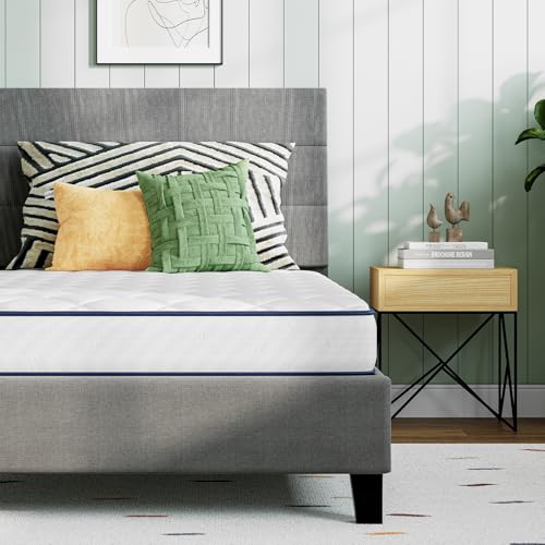 Novilla Full Size Mattress 6 Inch, Foam and Spring Hybrid Mattress for Restful Sleep, Medium Firm, CertiPUR-US Certified Foam & Steel Coils, Durable Support, Eco-Friendly Packaging