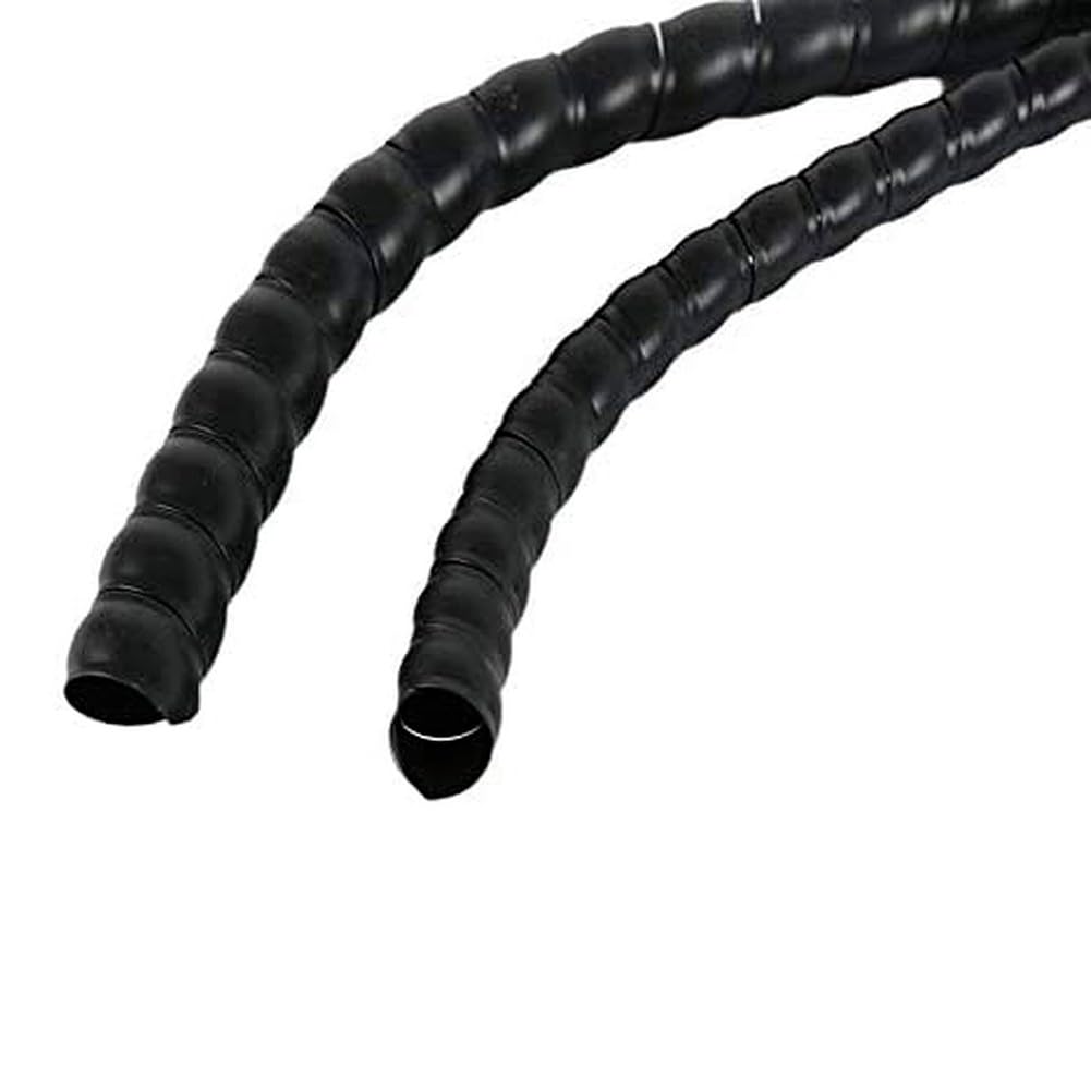 Gaine de protection en spirale pour câble noir - 25 m de diamètre - 20 mm de diamètre - Tuyau flexible en polypropylène - Pour la maison, le bureau, l'organisation