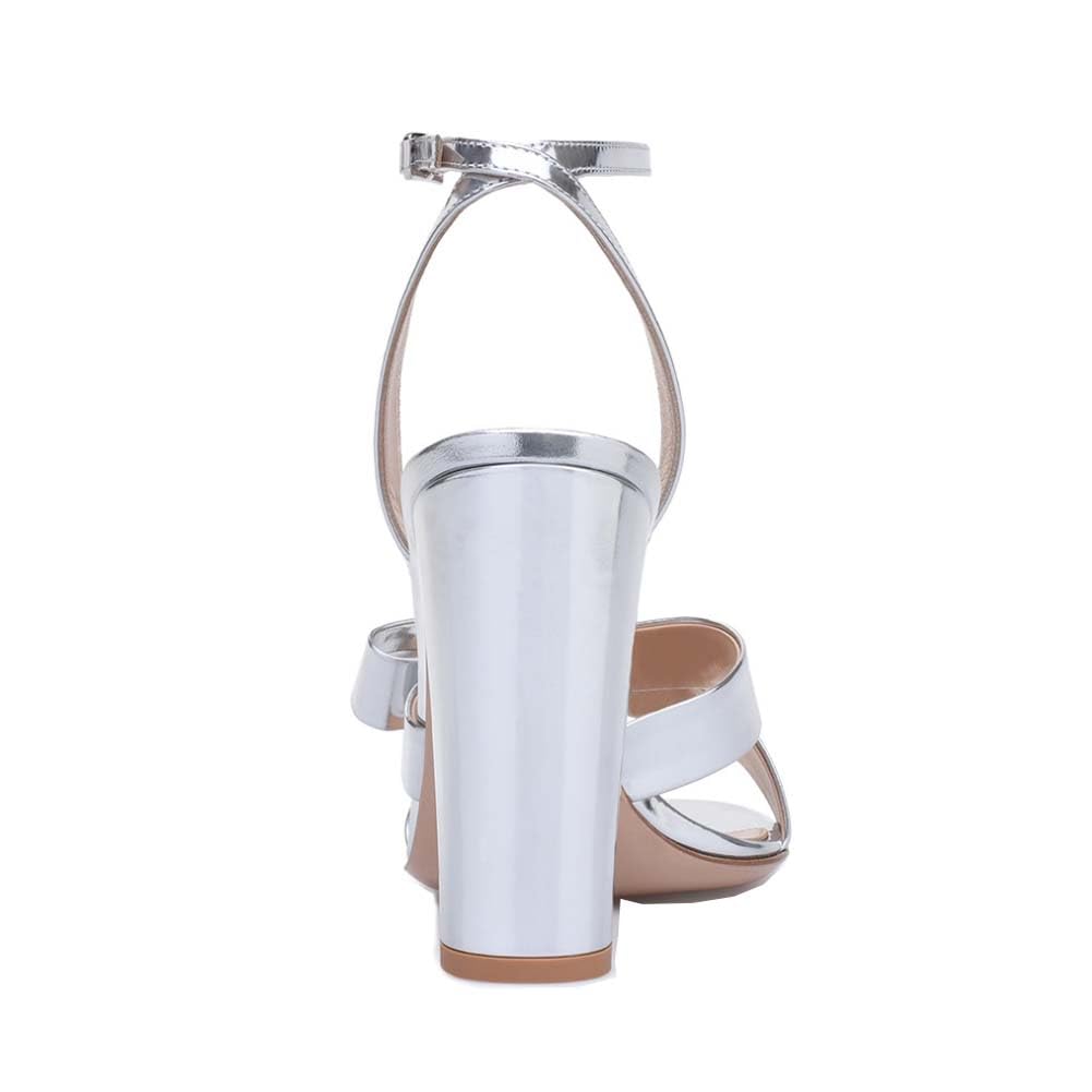 Sandalen Damen Elegant Sandals Women Modern Absatz Blockabsatz High Heels Sommer