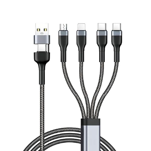 USB C Multi Charger Cable 4-in-2, 1.2M Multi USB Cable with 