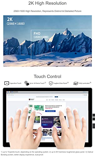 Image of Waveshare 10.5inch Capacitive Touch AMOLED Compatible with Raspberry Pi 4B /3B+ /3A+ /2B /B+ /A+ /Zero /Zero W /WH /Zero 2W CM3+ /4 HDMI Port 2560x1600 2K Resolution Supports Jetson Nano /Windows