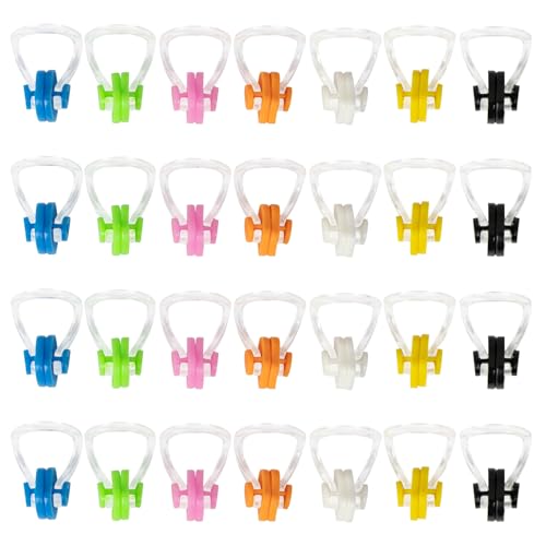 28 Pcs Swimming Nose Clip, Silicone Waterproof Swim Nose Plugs for Kids (Age 7+) and Adults, Inclue...