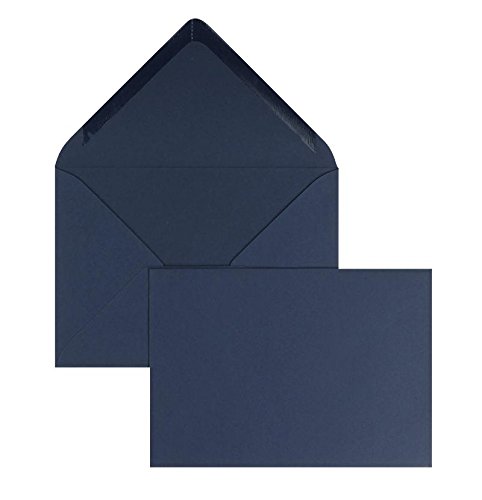 Blanke Briefhüllen - 100 Briefhüllen im Format 90 x 140 mm in Nachtblau