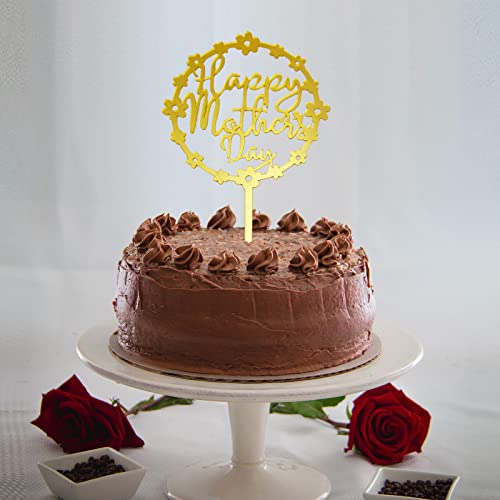 Jkq 10 Pieces Happy Mother’s Day Cake Toppers Acrylic Mothers Day Cake Picks With Flowers Best Mom Ever Thanks Mom Mom’s Day Cake Toppers Mother’s Day Party Cake Decorations Supplies Gold #TOP5