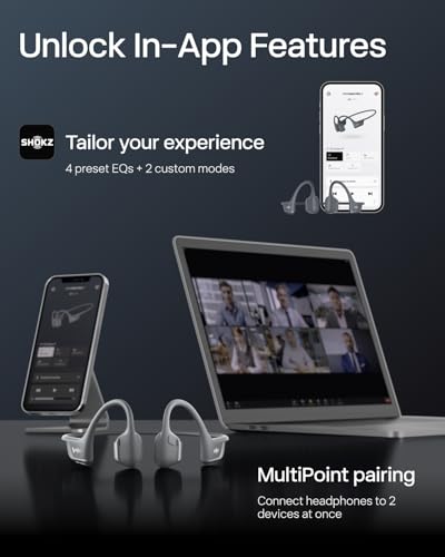 SHOKZ OpenRun Pro 2 Bone Conduction Sports Headphones, Open-Ear Wireless Earphones with Bluetooth 5.3, Noise Cancelling Mics, IP55 Waterproof, 12h Playtime for Running, USB-C Quick Charge, Black