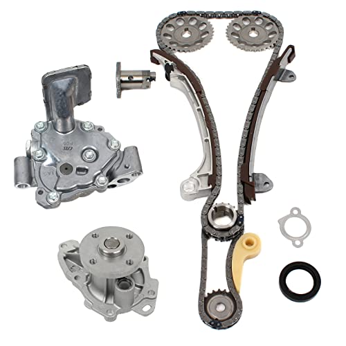 CNS Timing Chain Kit, Water Pump Set, and Oil Pump Set Compatible with 01-10 TOYOTA/SCION 2.4L (2362cc) DOHC L4 16V Engine Code 