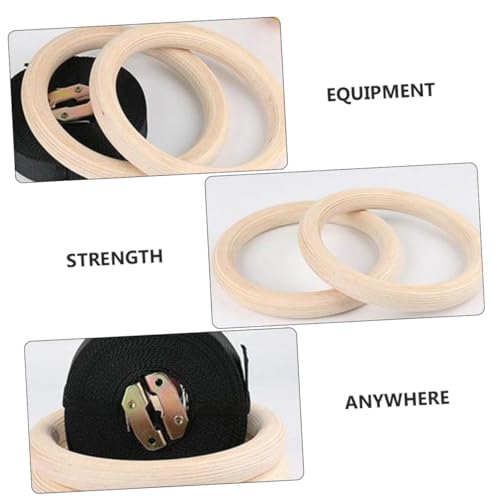 Anillas gimnasticas de madera con correas ajustables 4.5m miniatura 7
