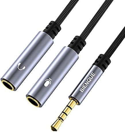 Headphone Splitter,3.5mm Audio Splitter,Headset Adapter,for Laptop computer,Pill,Smartphone,PS4,Xbox One,PC Gaming Headset