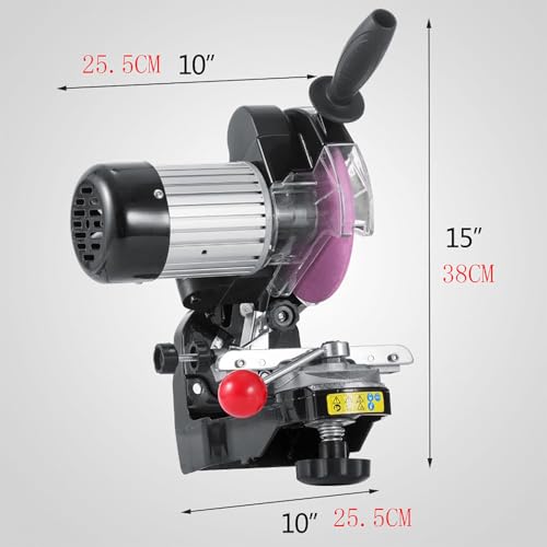 Juego de accesorios de afilado de motosierra, afilador universal con velocidad ajustable y dos ruedas de molienda para uso profesional y de bricolaje